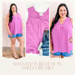 Sleeveless Blouse In Wild Orchid