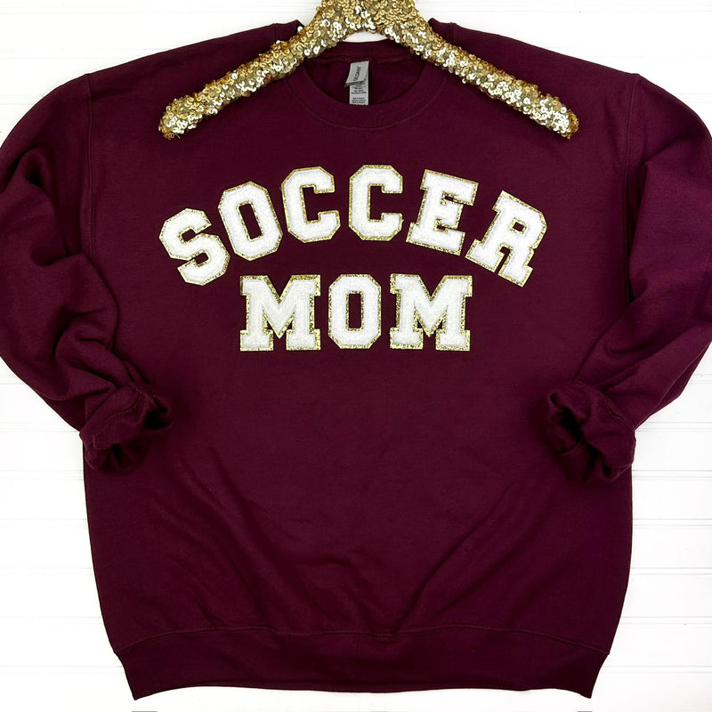 PREORDER: Soccer Mom Chenille Patch Sweatshirt