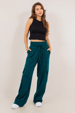 Ponte Stretch Cargo Pants In Five Colors