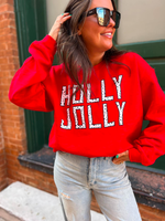 Holly Jolly Sweatshirt in Red