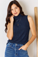 Ribbed Turtleneck Tank