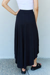First Choice High Waisted Flare Maxi Skirt in Black