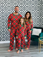Matching Family Christmas Pajamas in Holiday Plaid