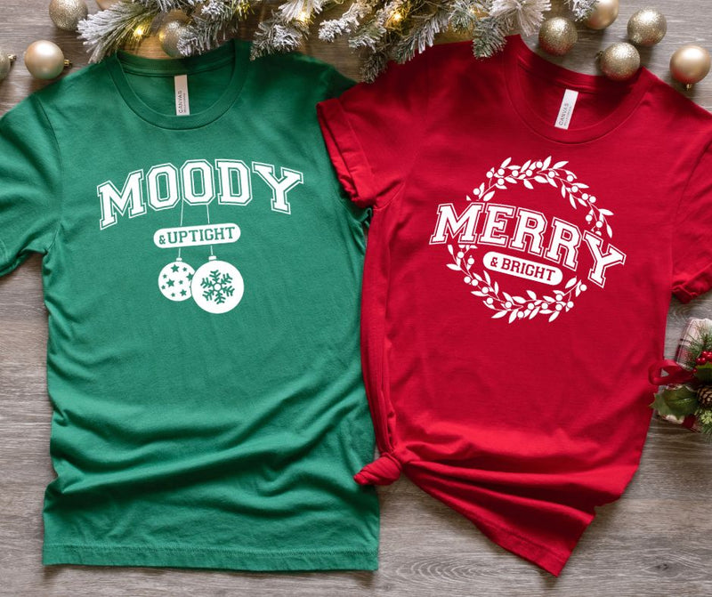 Matching Merry and Moody Graphic Tee