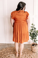 Tiered Dress In Vogue Orange