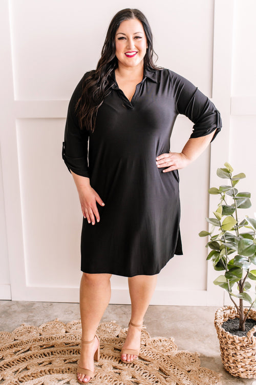 Gabby Front Dress In Sable Black