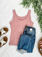 Scoop Neck Sleeveless Top In Pink Fusion