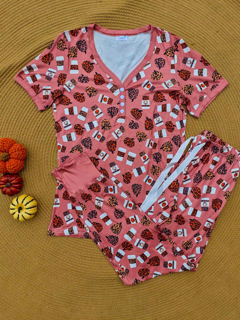 PREORDER: Fall Jogger Pajama Set In Assorted Prints