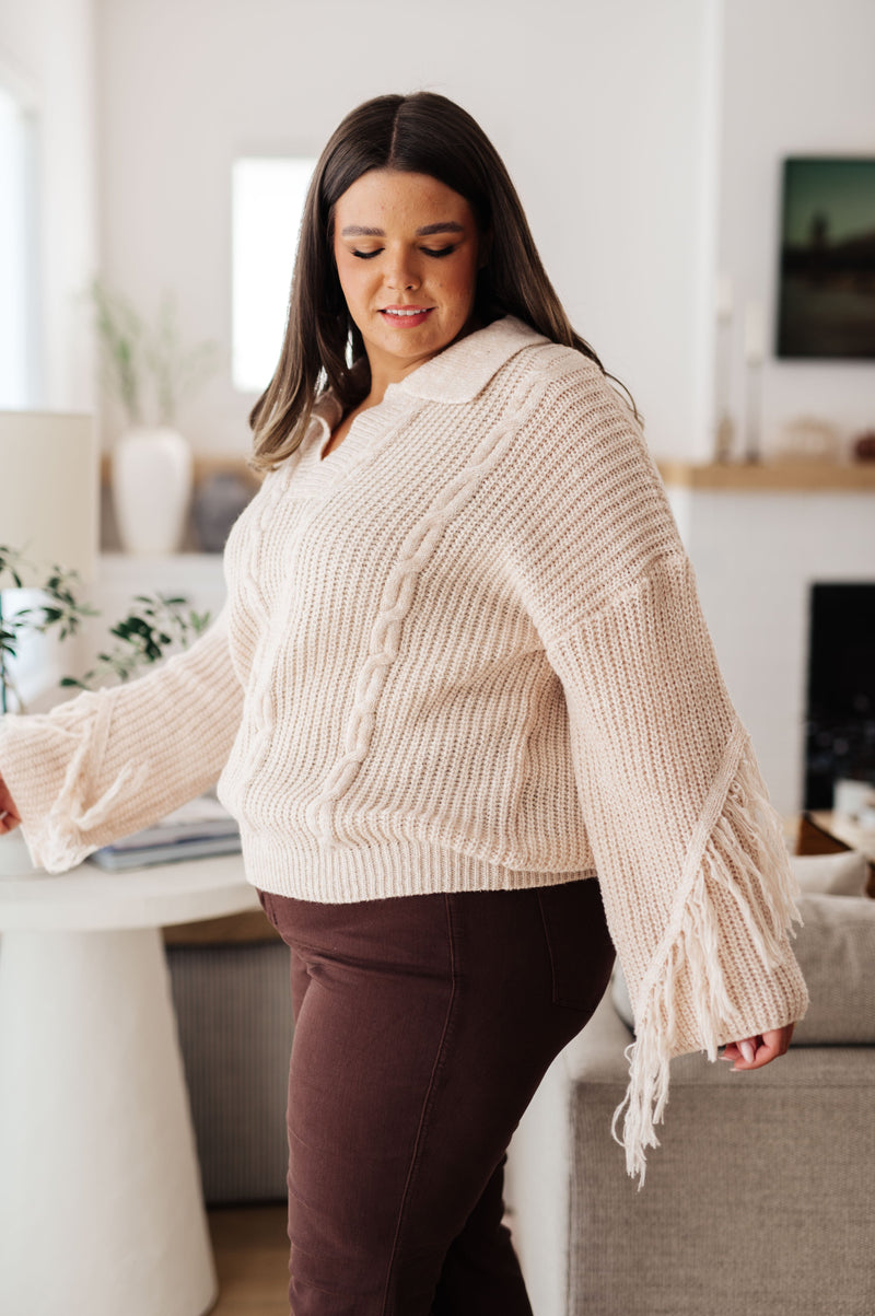 Sweet Surrender Fringe Sweater