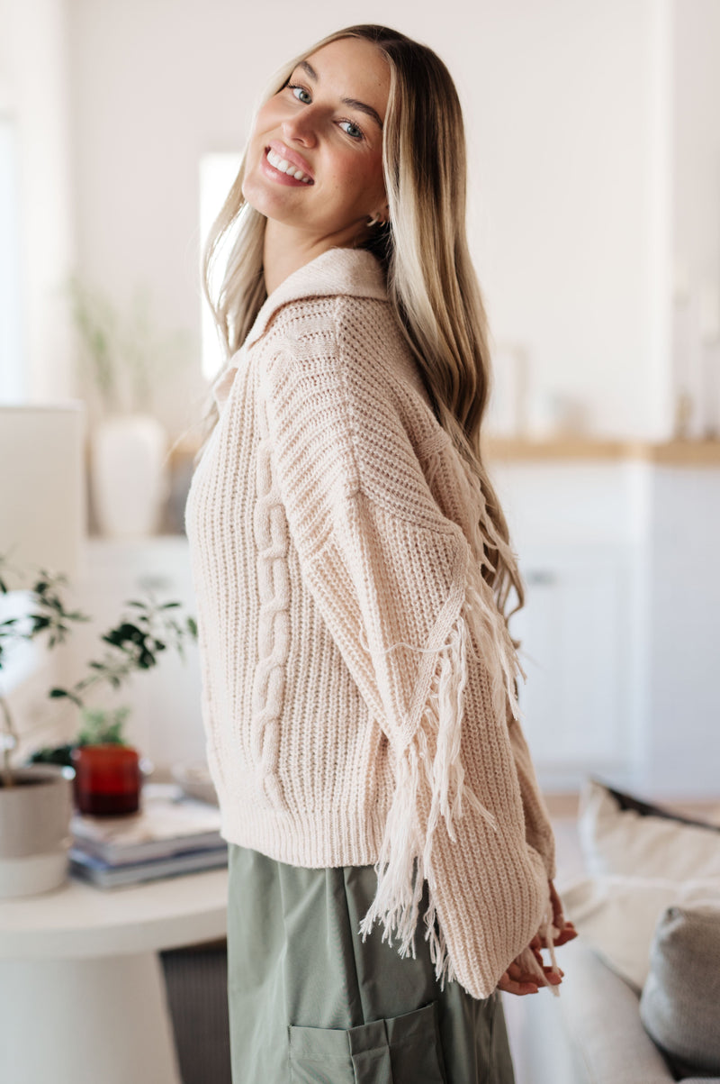 Sweet Surrender Fringe Sweater