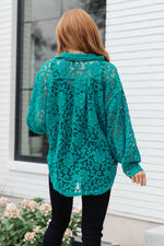 Topped with Lace Button Down**
