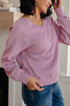 Totally Verified Long Sleeve V-Neck Top**