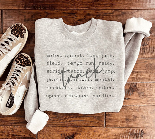 Track Words Sweatshirt in Two Colors