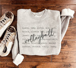 PREORDER: Volleyball Words Sweatshirt in Two Colors